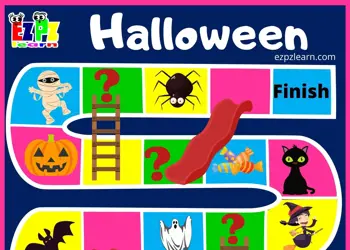 Halloween Slides and Ladders Game